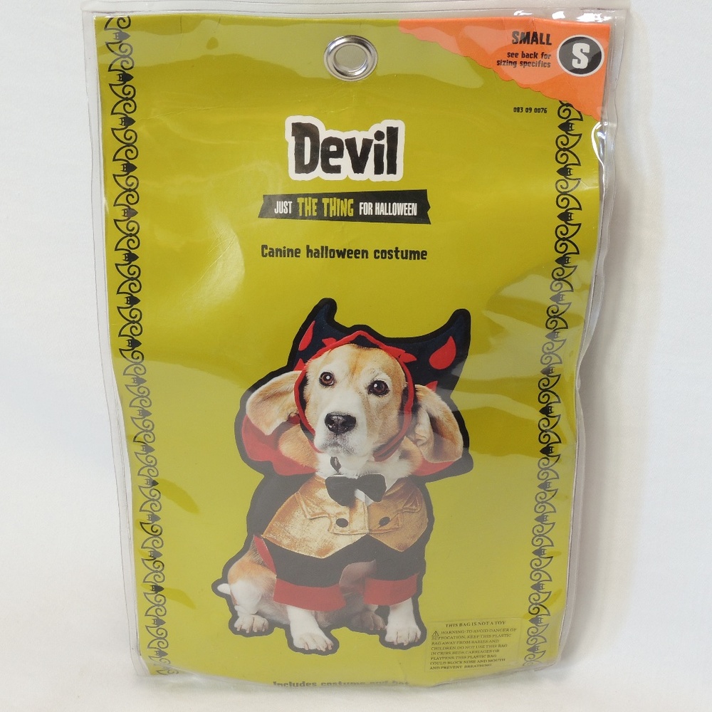 Dog Devil Halloween Costume Size Small 6-15 lbs.